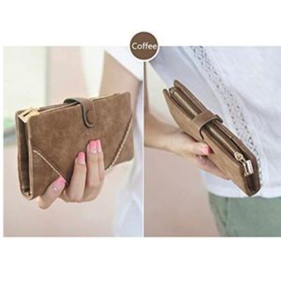 New Vegan Leather Bifold Clutch Bag - Picture 5 of 11